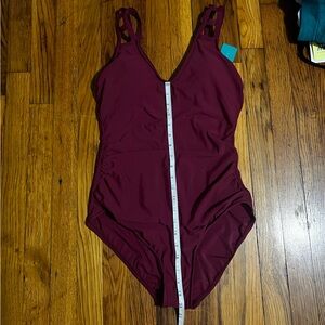 Aqua Green One Piece Bathing Suit Large NWT